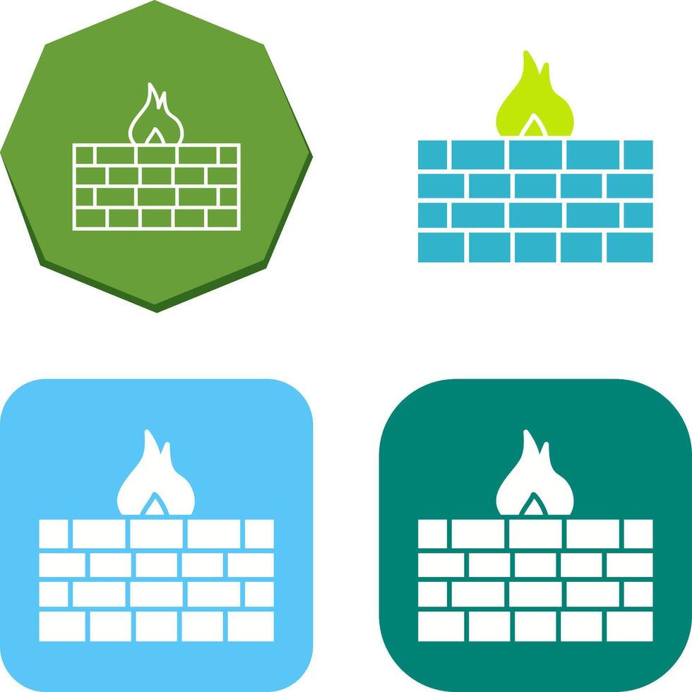 Unique Firewall Icon Design vector