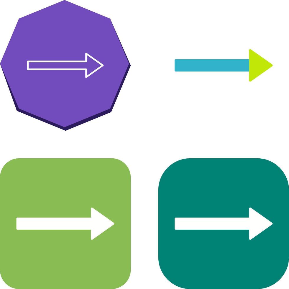 Unique Right Arrow Icon Design vector
