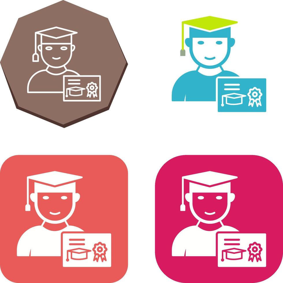 Unique Receiving Degree Icon Design vector