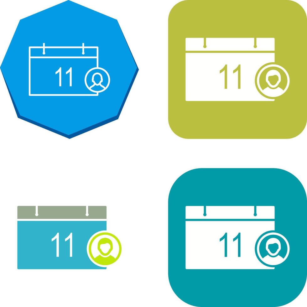 Unique Event Management Icon Design vector