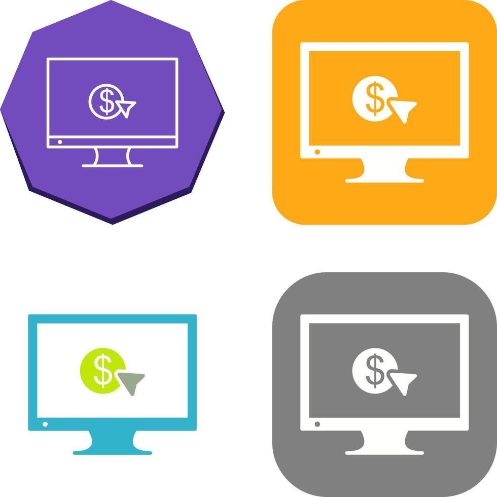 Unique Pay Per Click Icon Design vector