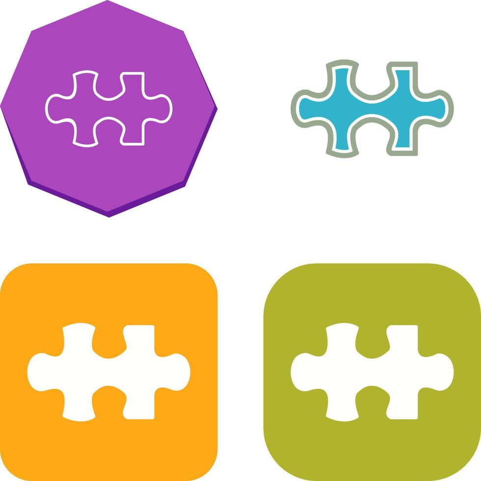 Unique Puzzle Piece Icon Design vector