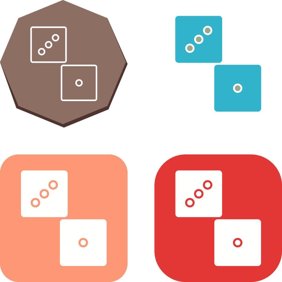 Unique Dice Icon Design vector