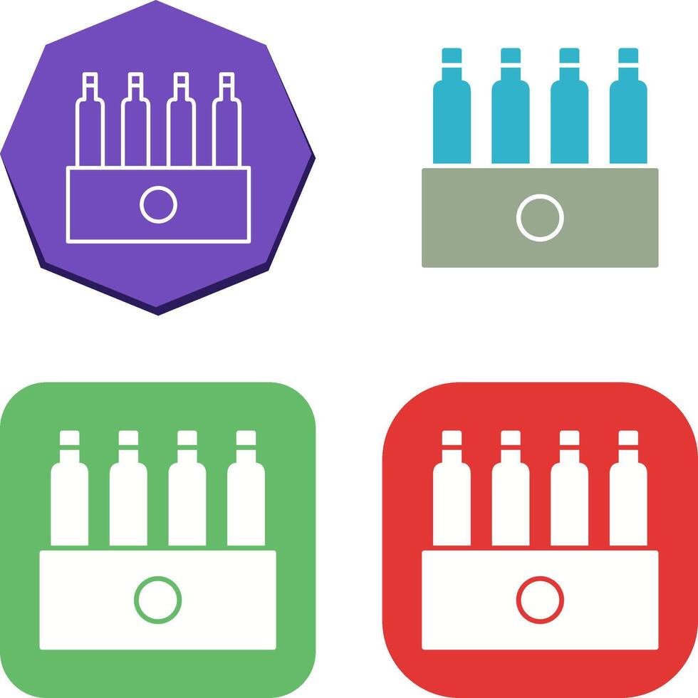 Unique Pack of Beers Icon Design vector