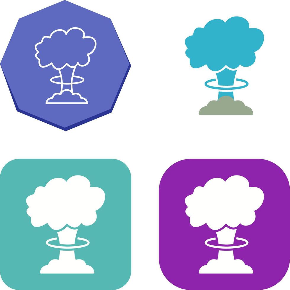 Unique Bomb Blast Icon Design vector