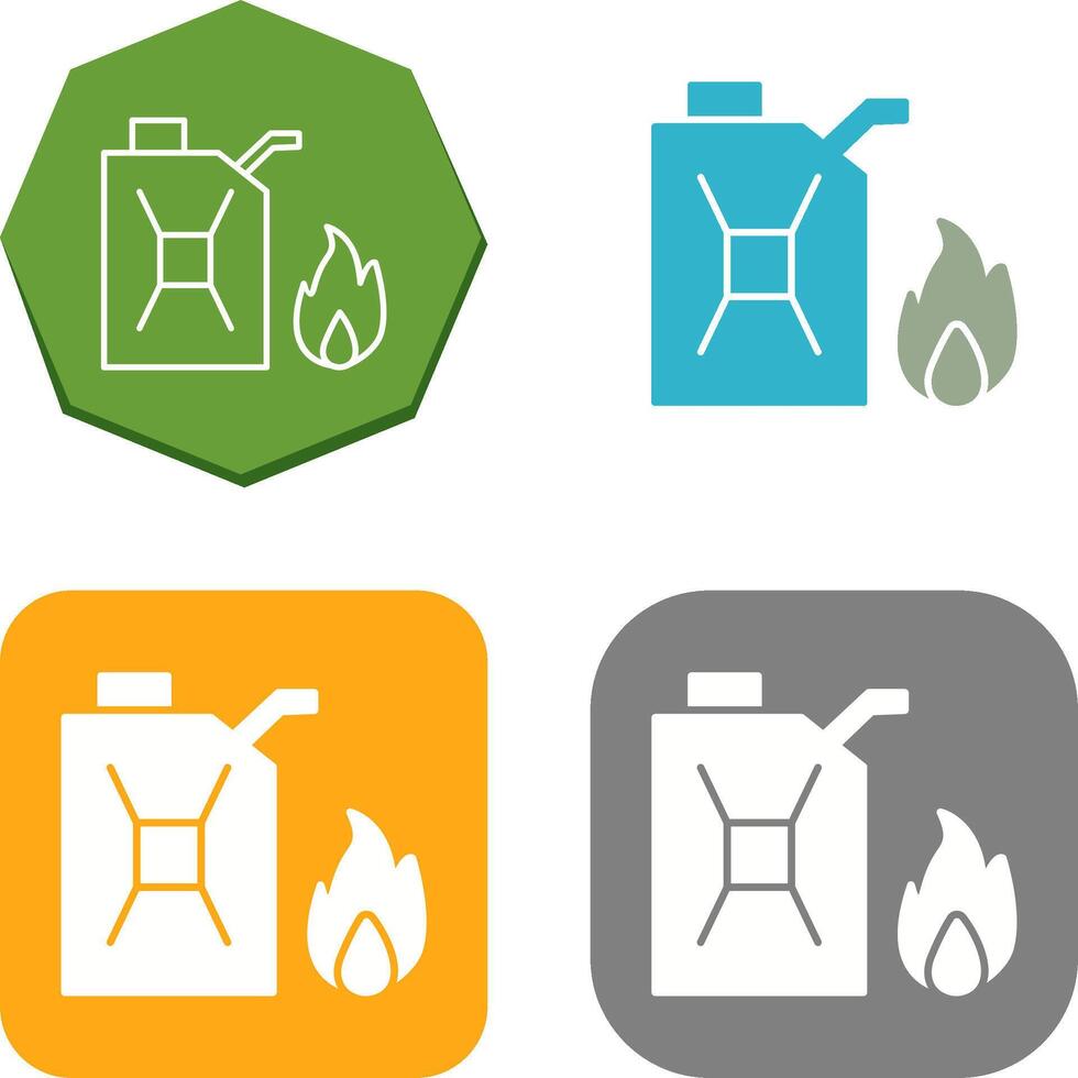 Unique Fuel to Fire Icon Design vector