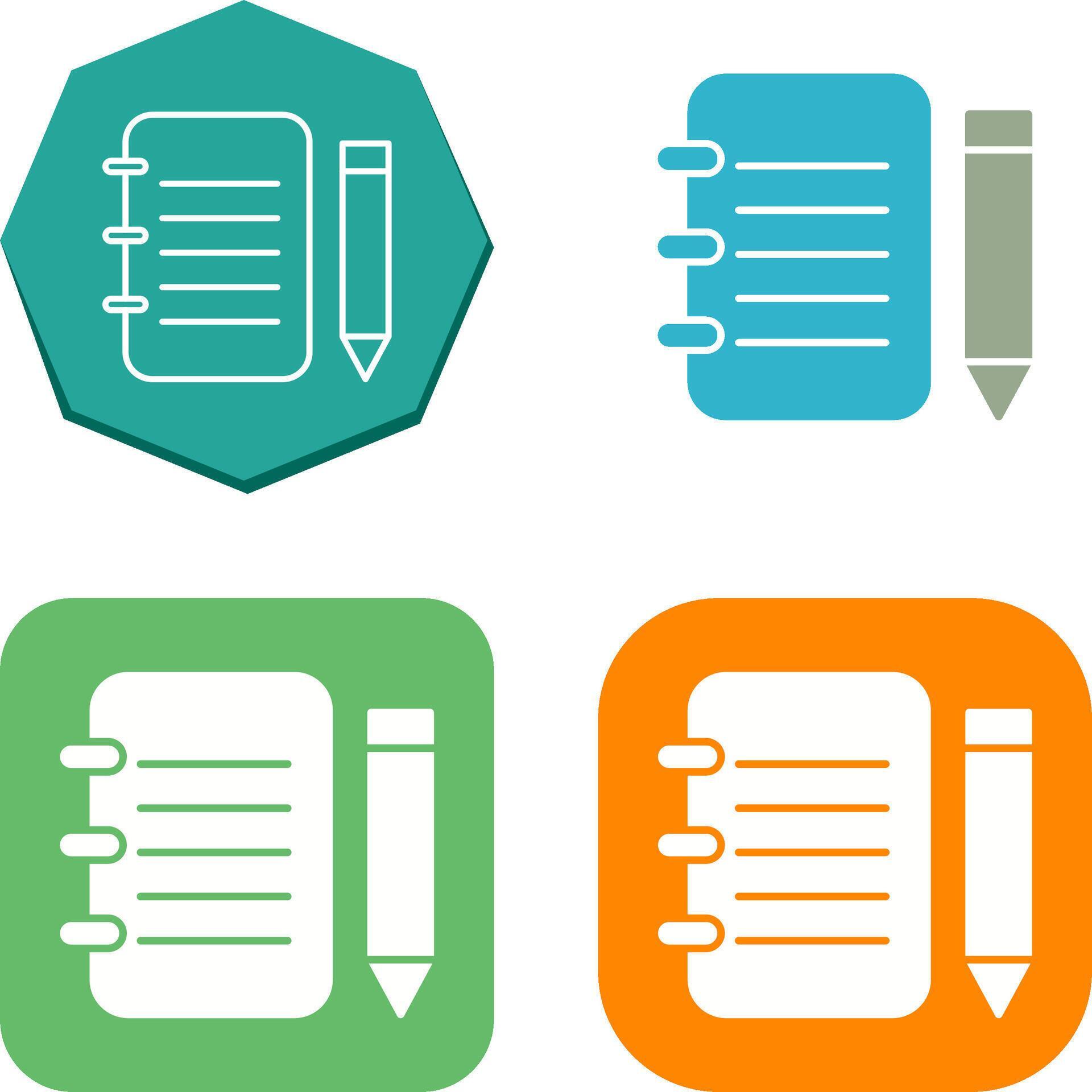 Unique Notepad Icon Design 44329521 Vector Art at Vecteezy