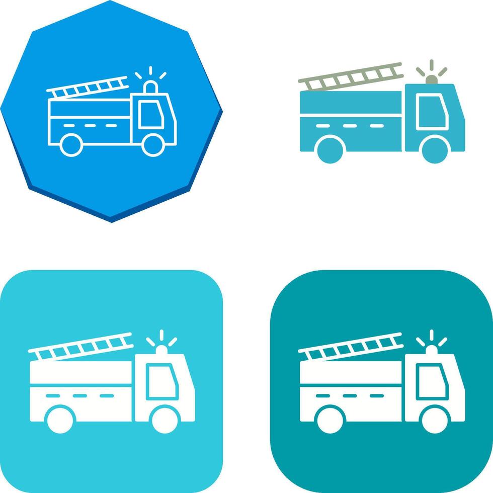Unique Fire Truck Icon Design vector