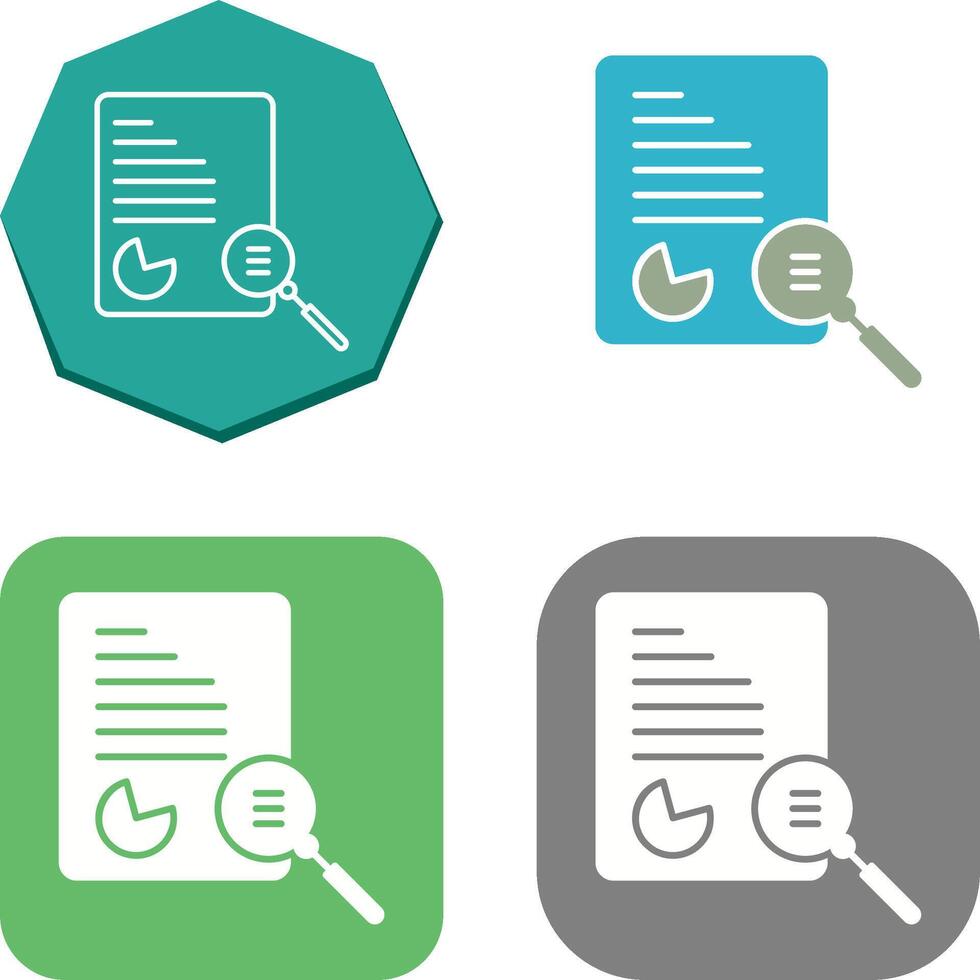 Unique Case Study Icon Design vector