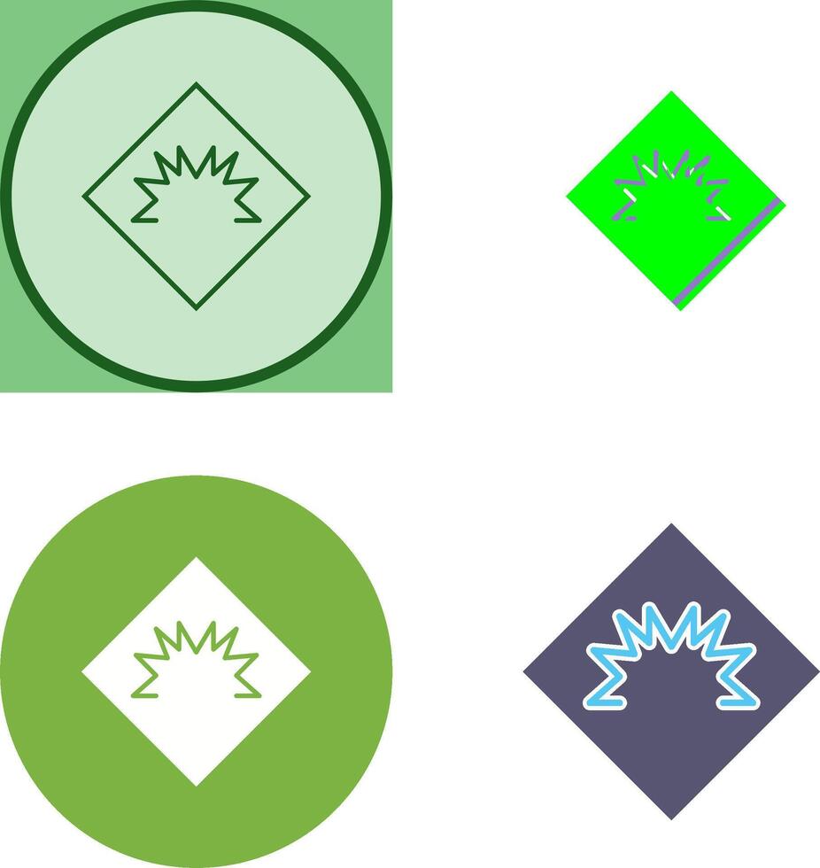 Danger of Welding Flash Icon Design vector