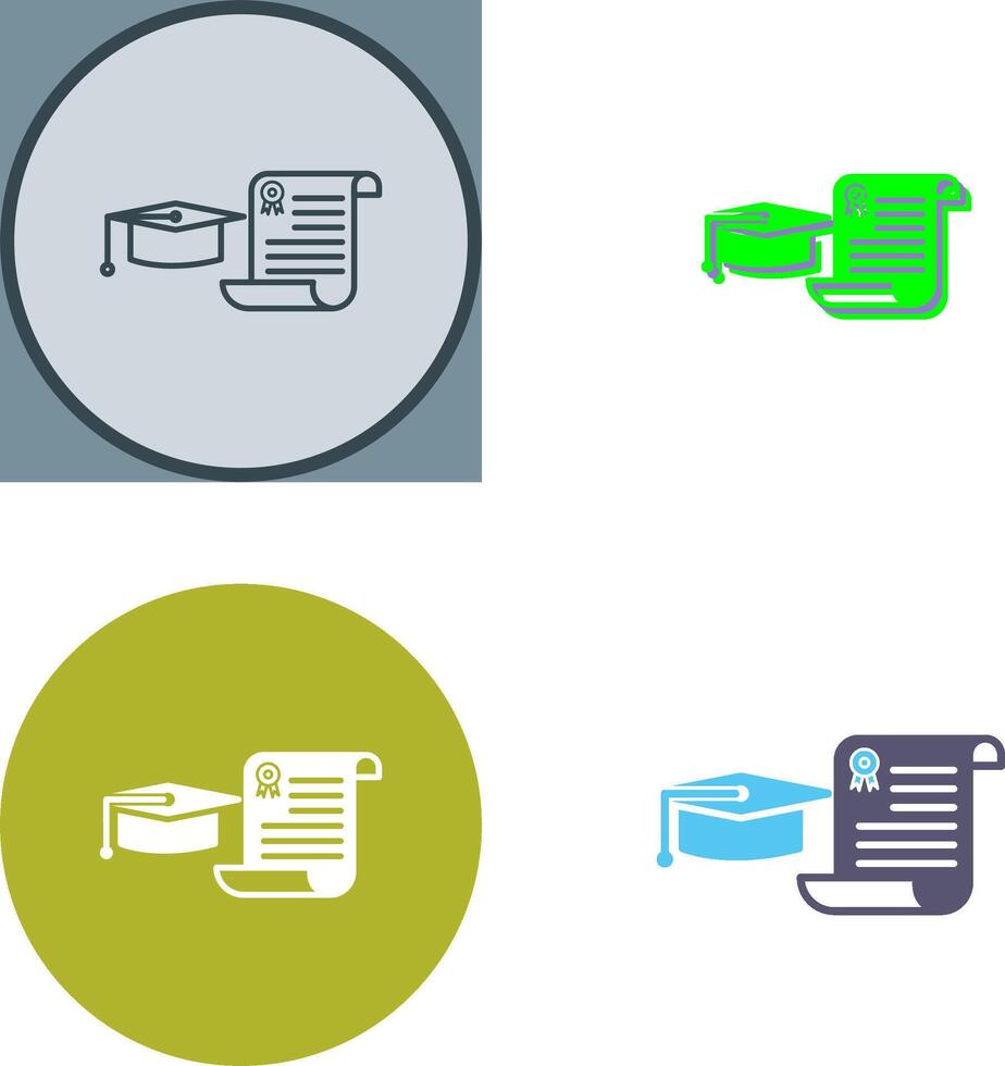 Unique Graduation Icon Design vector