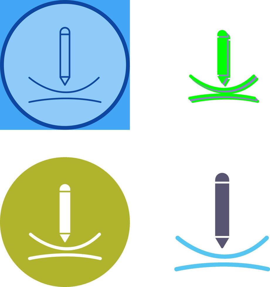 Draw Curve Icon Design vector