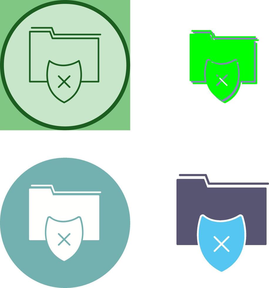 Vulnerable Folder Icon Design vector