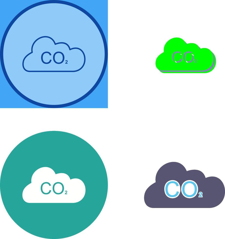 Carbon Dioxide Icon Design vector