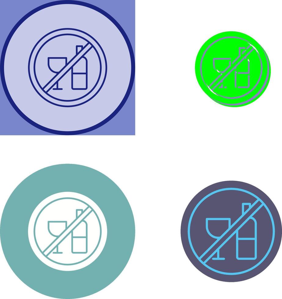 No Drinking Icon Design vector