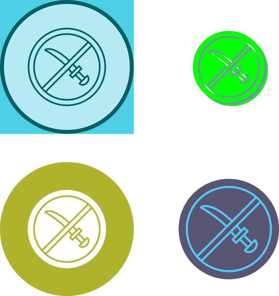 No Weapons Icon Design vector