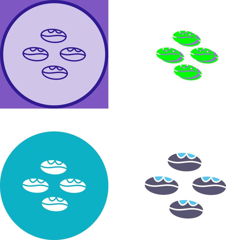 Coffee Beans Icon Design vector