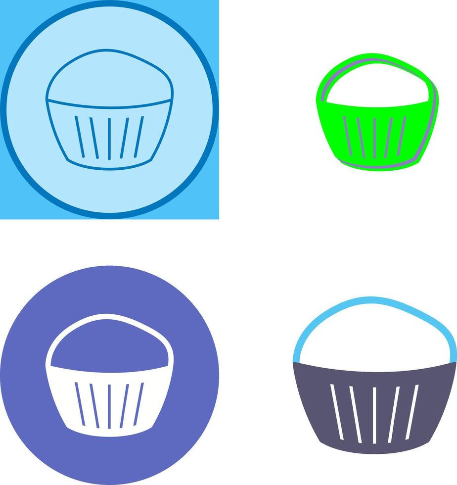 Chocolate Muffin Icon Design vector