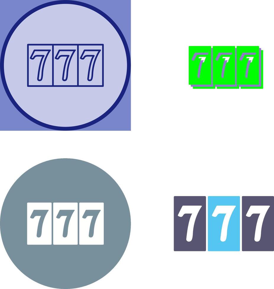 Triple Sevens Icon Design vector