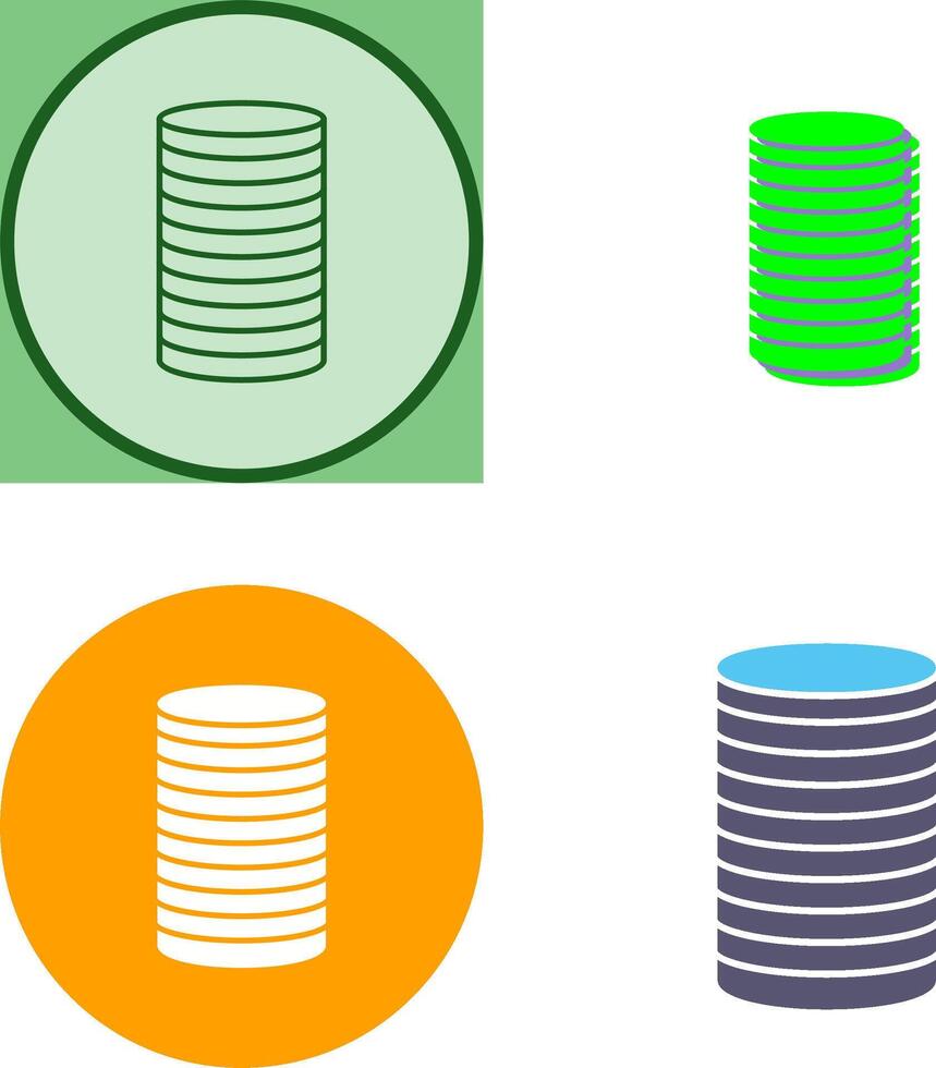 Stack of Coins Icon Design vector