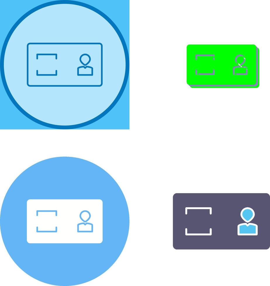 Unique Membership Card Icon Design vector