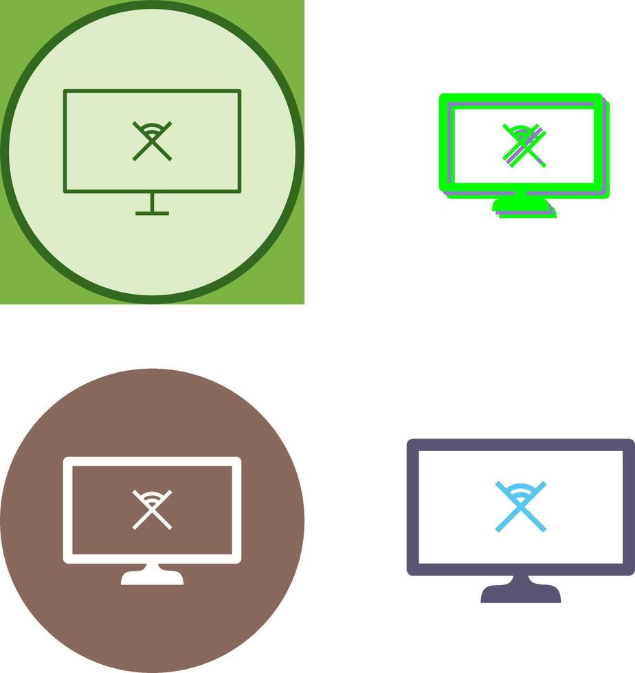 Unique Disconnected Network Icon Design vector