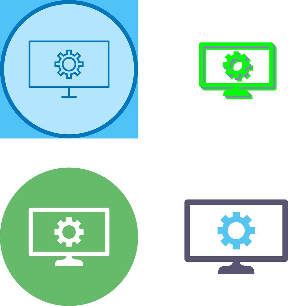 Unique Network Settings Icon Design vector