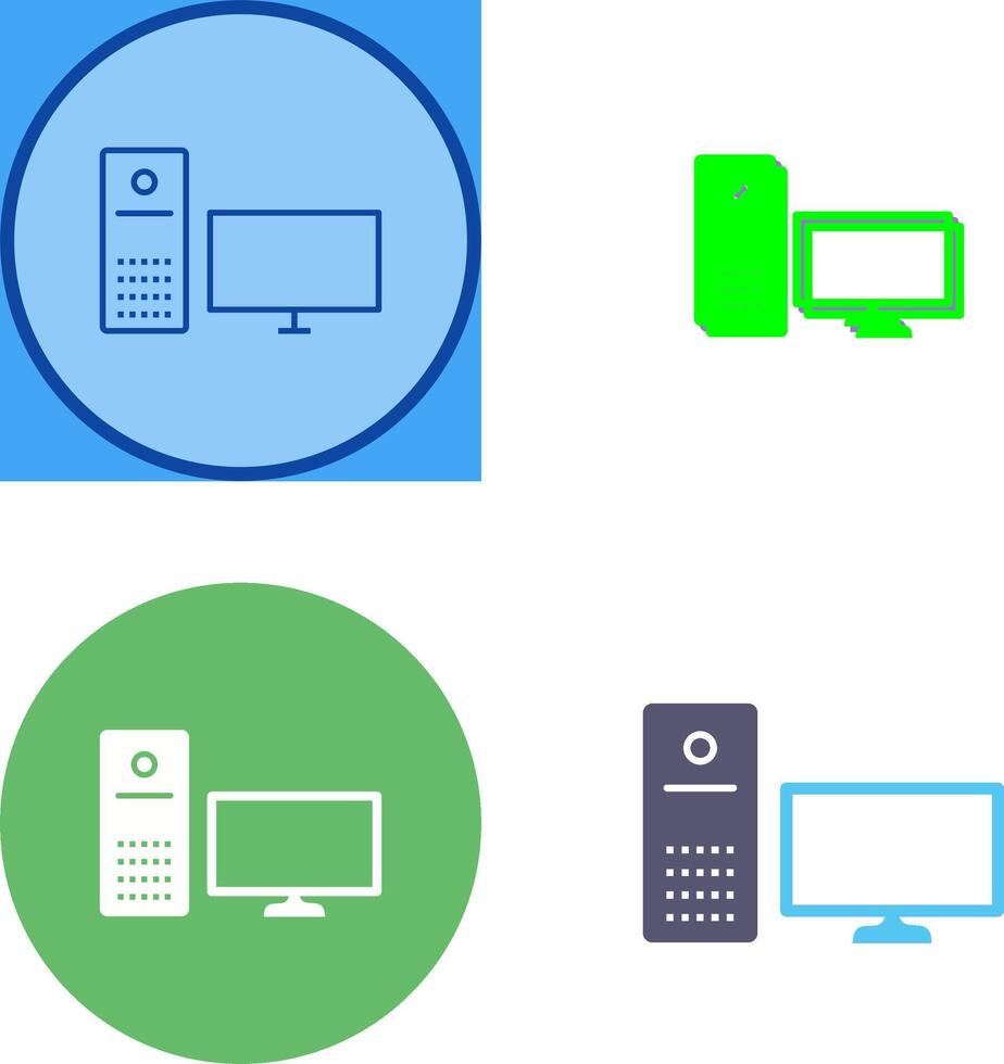 Unique Computer Icon Design vector