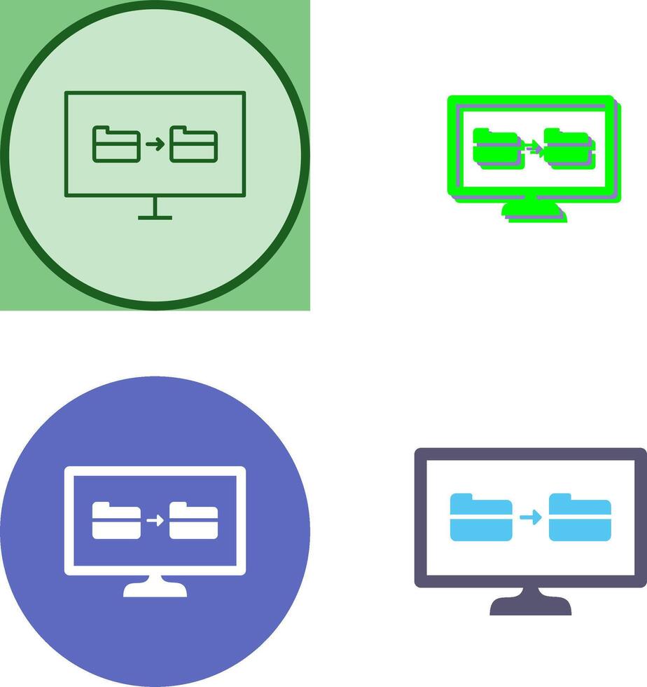 Unique File Sharing Icon Design vector