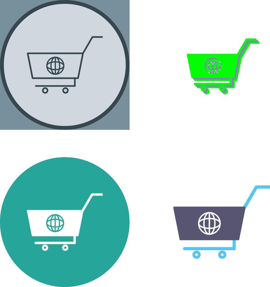Unique Global Shopping Icon Design vector