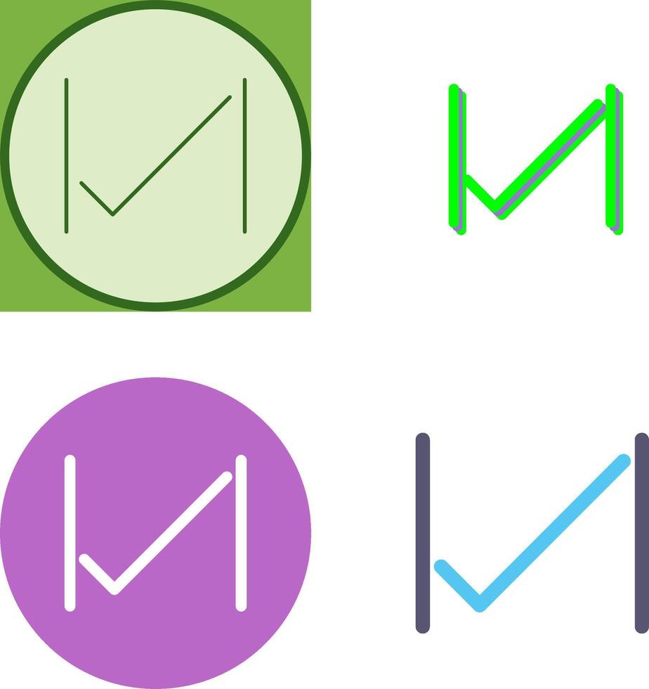 Unique Tick Icon Design vector