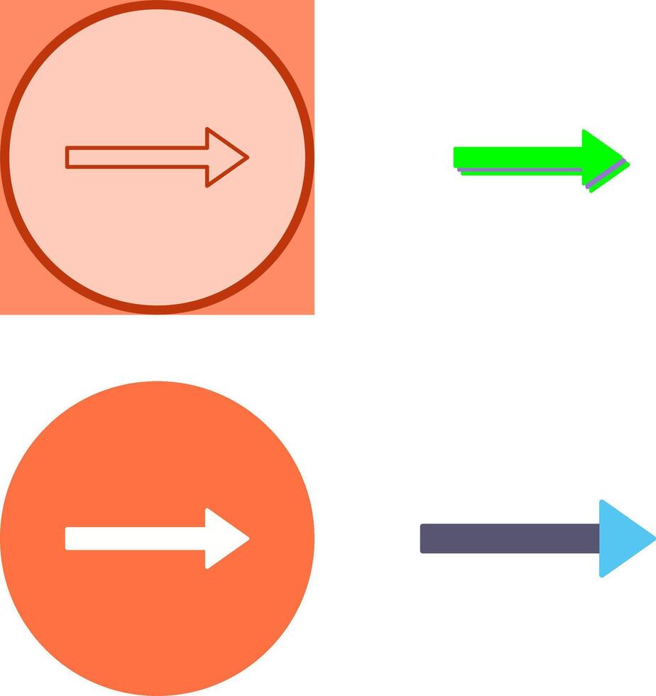 Unique Right Arrow Icon Design vector