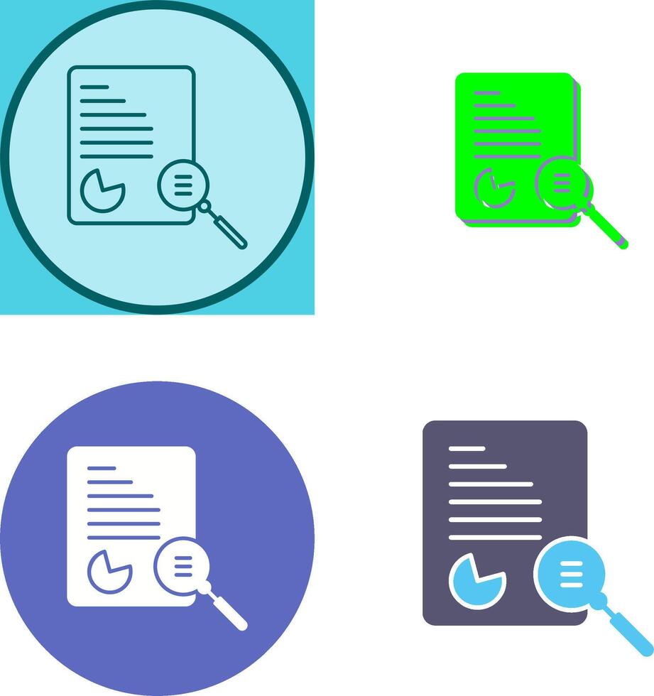 Unique Case Study Icon Design vector