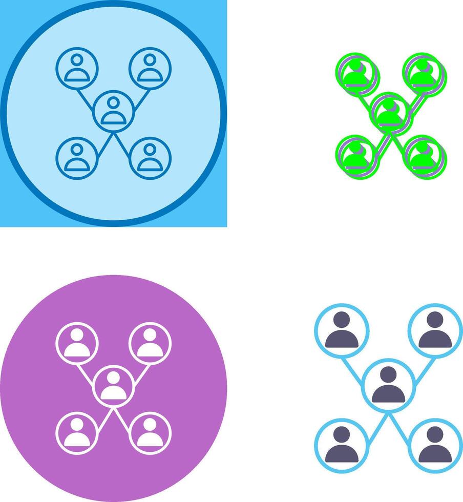 Unique Company Network Icon Design vector