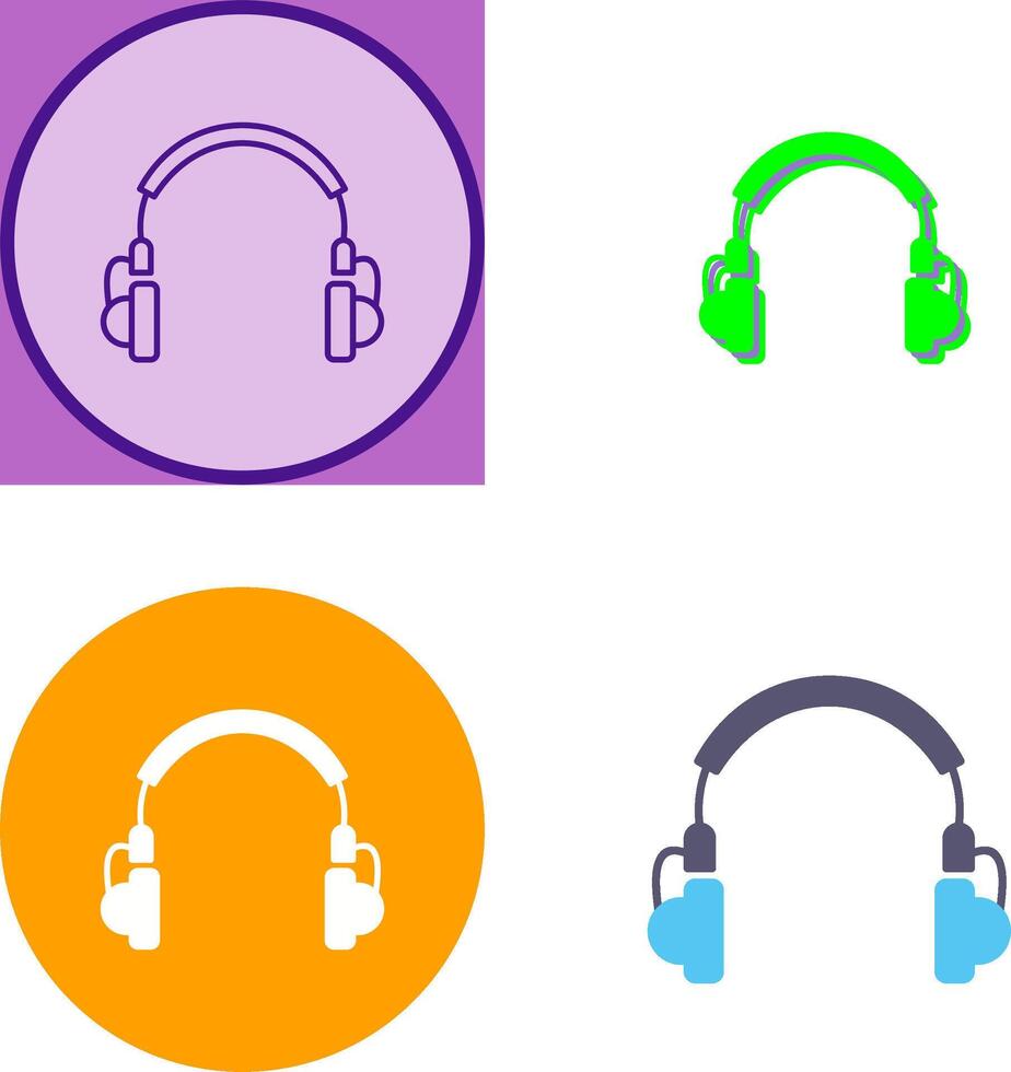 Unique Headphones Icon Design vector