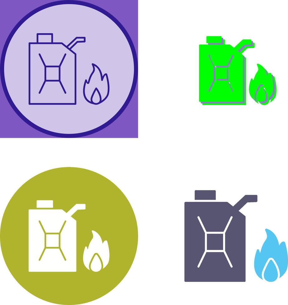 Unique Fuel to Fire Icon Design vector