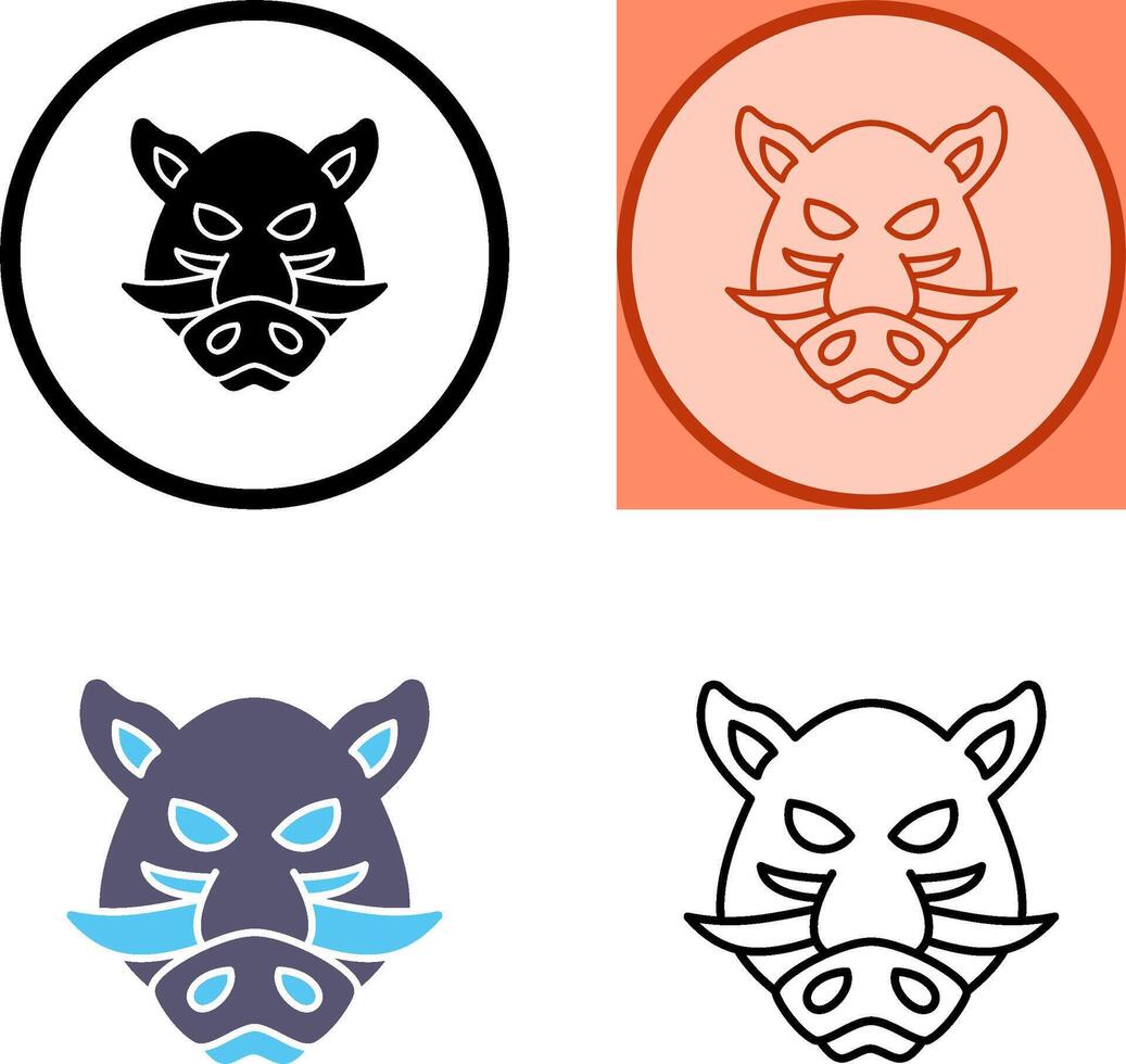 Boar Icon Design vector