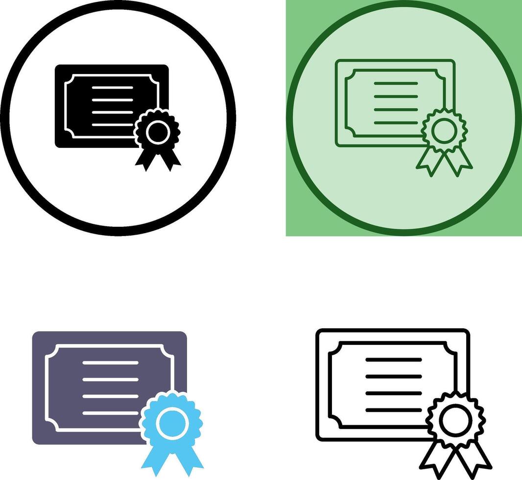 Certificate Icon Design vector