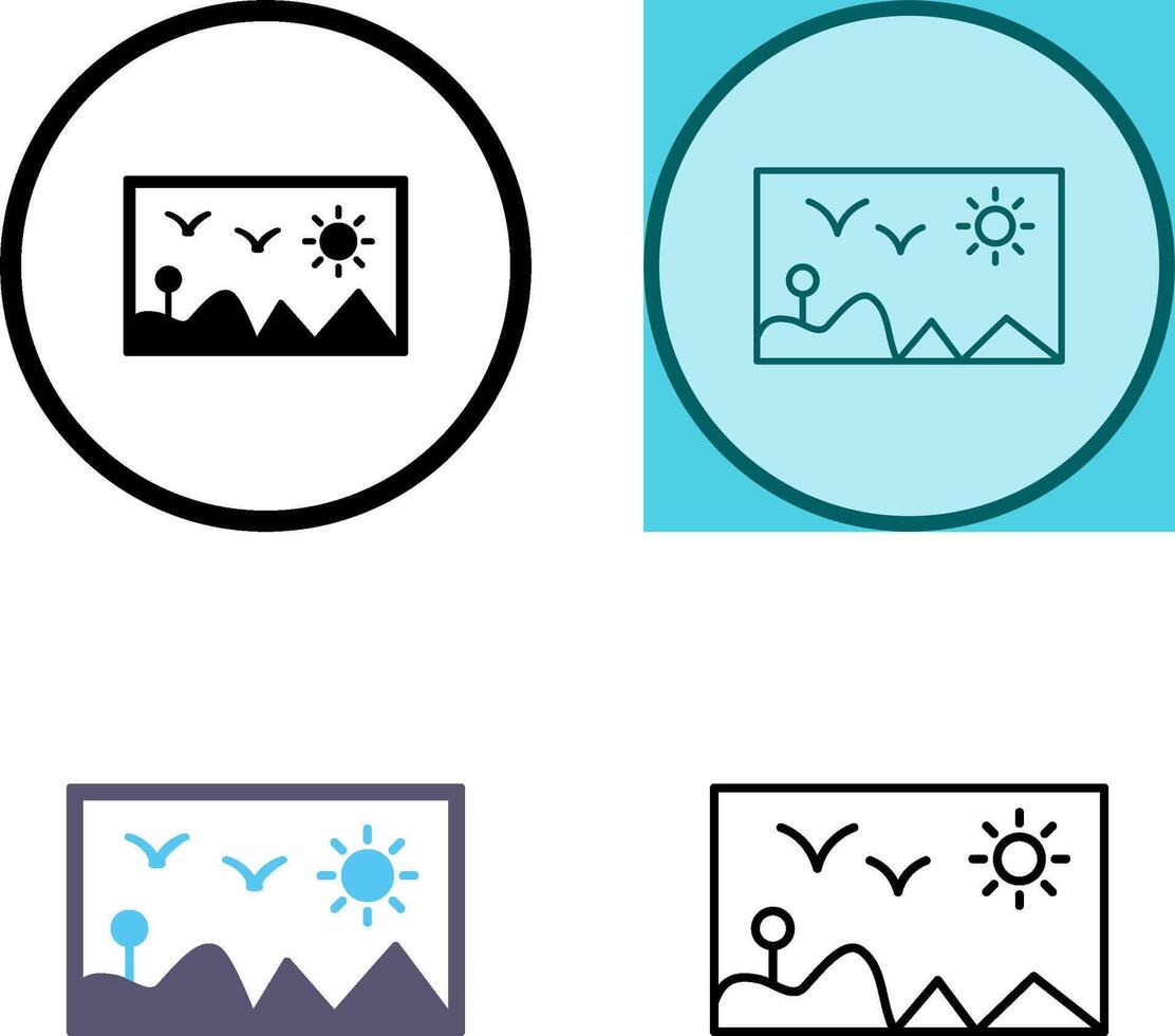Painting Exhibit Icon vector