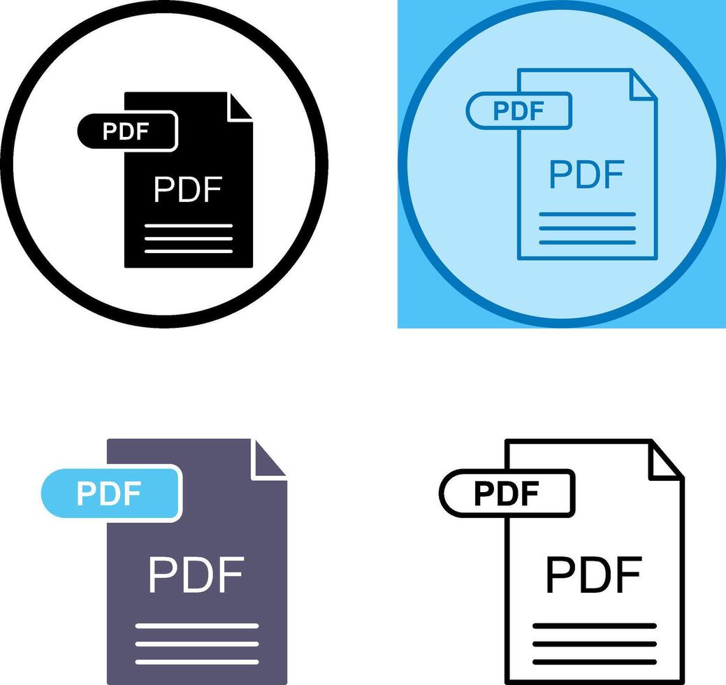 PDF Icon Design vector