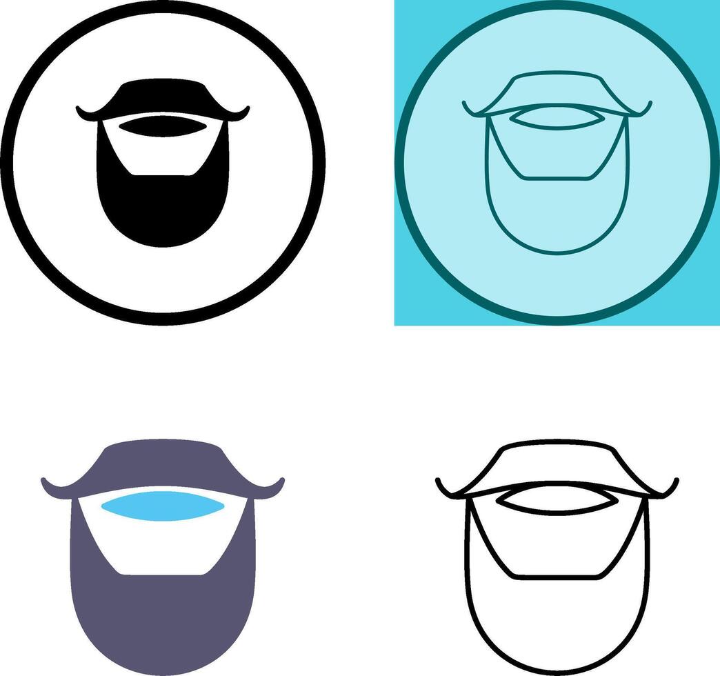 Beard and Moustache Icon vector