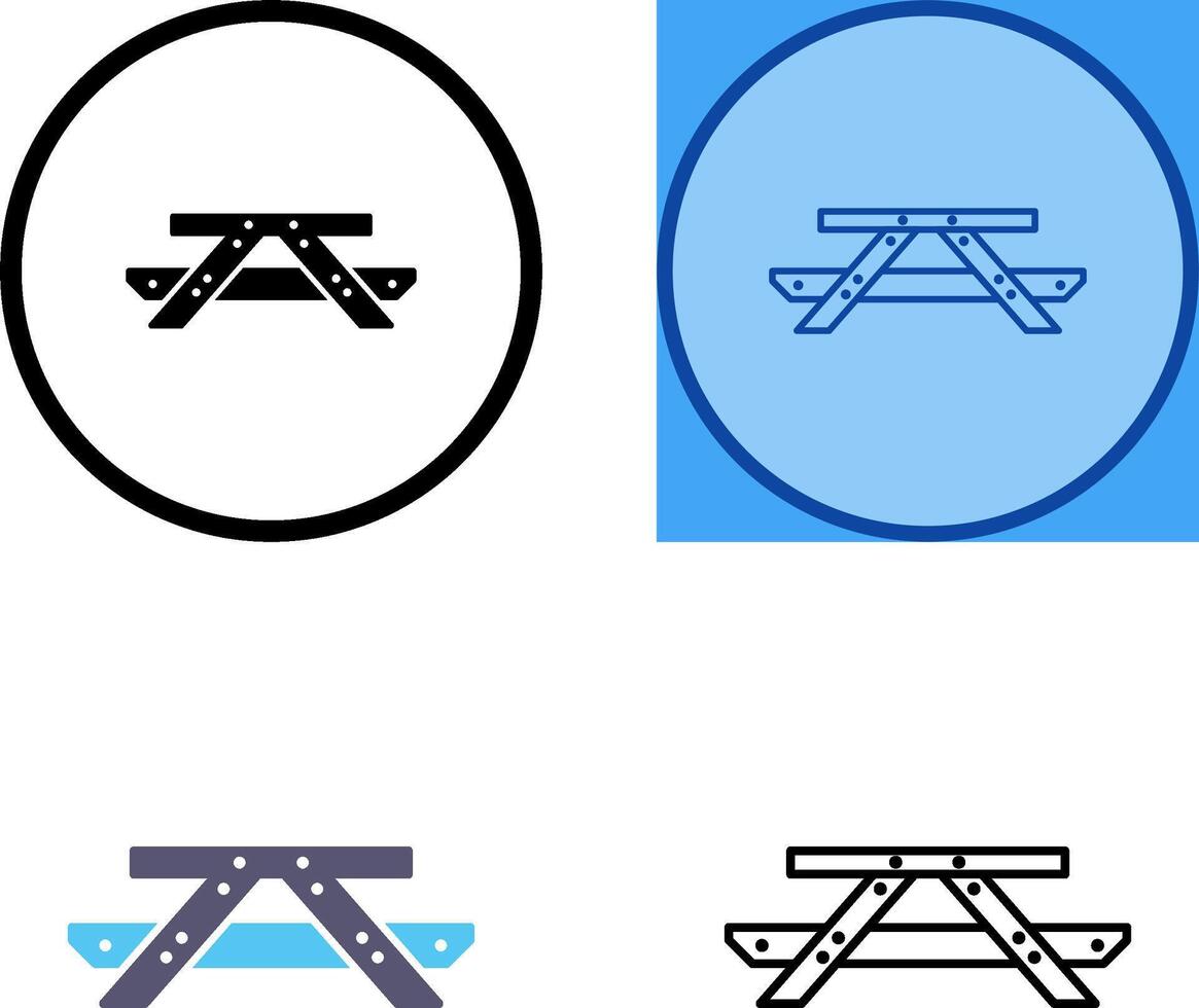 Picnic of Table Icon vector