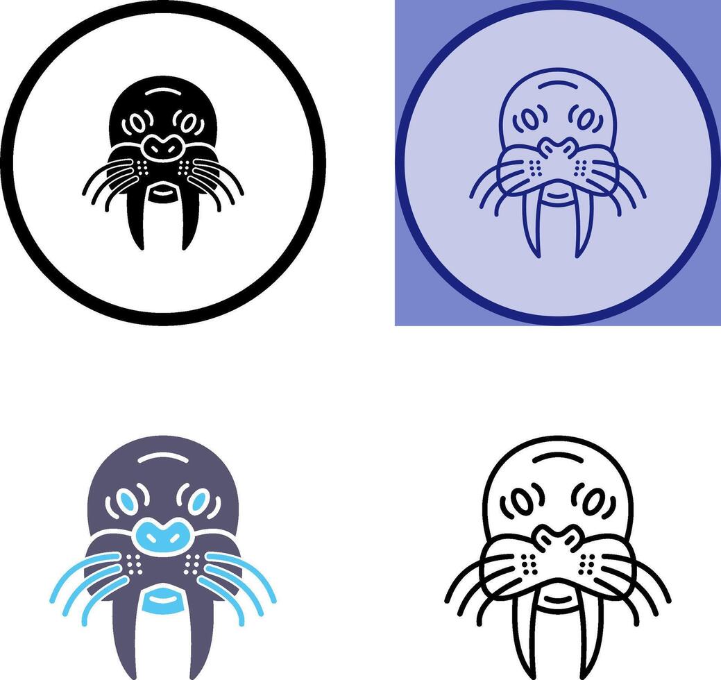 Walrus Icon Design vector
