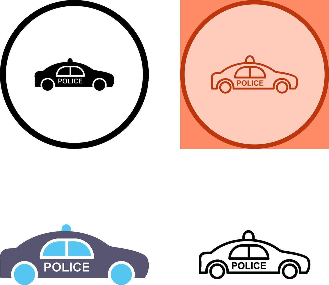 Police Car Icon vector