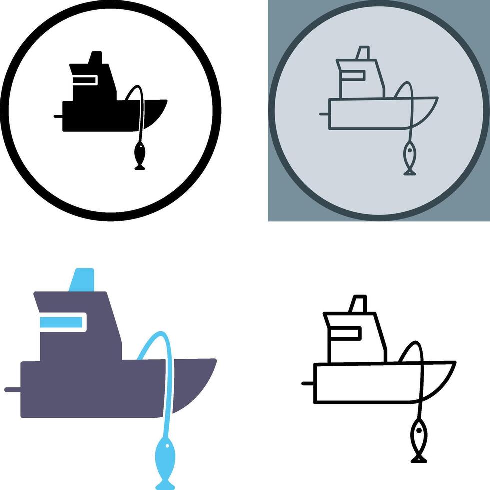 Fishing Boat Icon vector