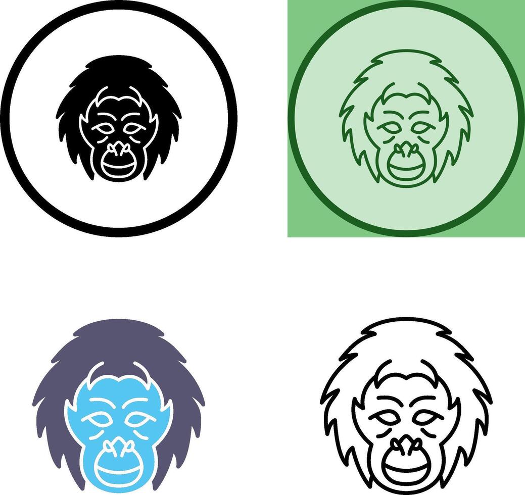 Orangutan Icon Design vector