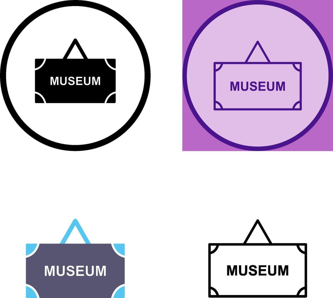 Museum Tag Icon vector