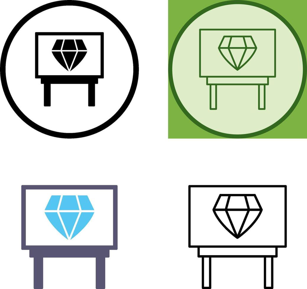 Diamond Exhibit Icon vector
