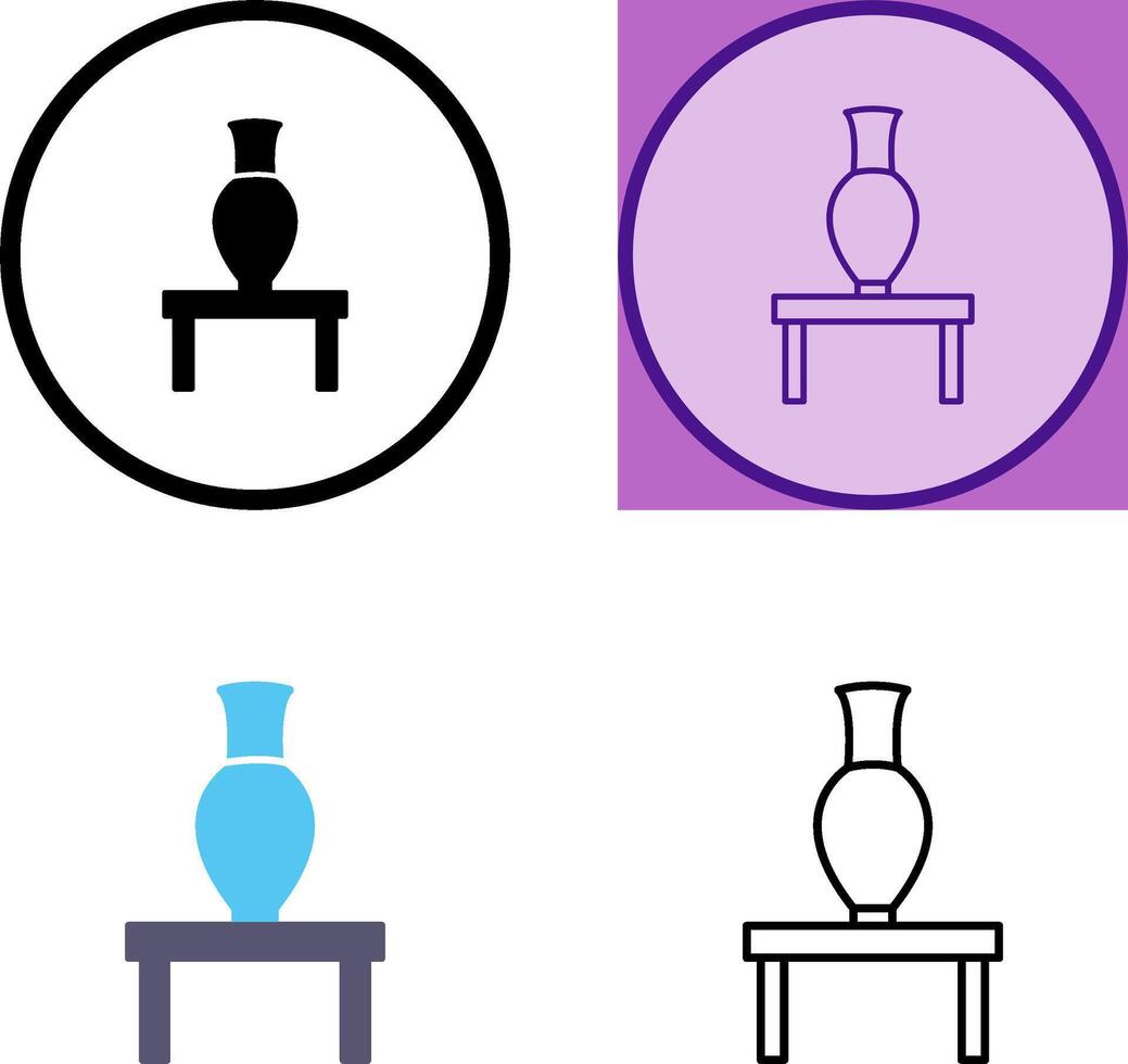 Vase Exhibit Icon vector