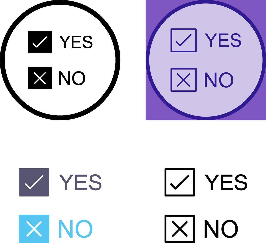 Yes No Option Icon vector